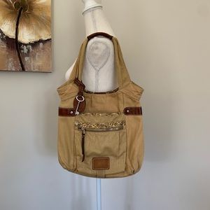 Fossil Canvas Shoulder Bag